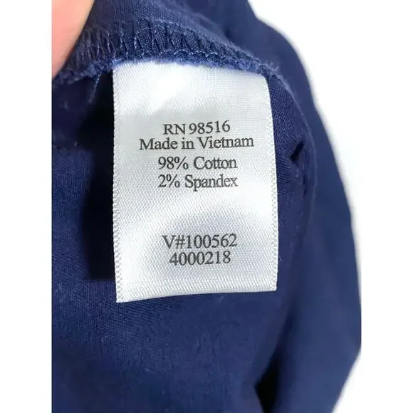 Coldwater Creek Navy Blue Pants Pull On Front Tie Pockets Womens Plus 1X 16W 18W - Picture 7 of 8